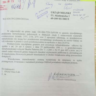 Czy Gmina Słubice przejmie z powrotem działkę przy ul. Folwarcznej?