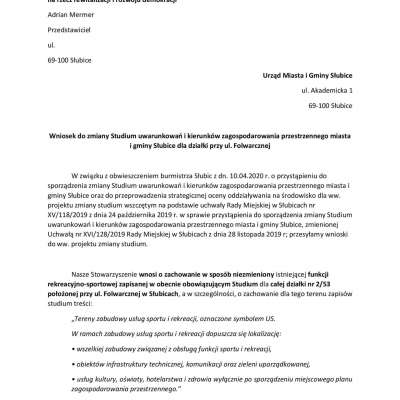 Czy Gmina Słubice przejmie z powrotem działkę przy ul. Folwarcznej?