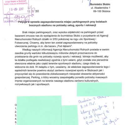 Czy Gmina Słubice przejmie z powrotem działkę przy ul. Folwarcznej?