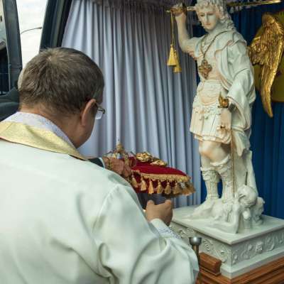 Nawiedzenie figury Św. Michała Archanioła z groty Gargano w Słubicach