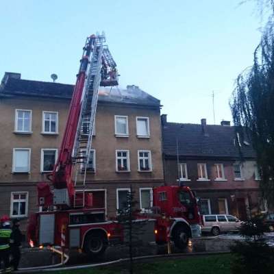 Pożar poddasza w Słubicach. Nie ma ofiar.