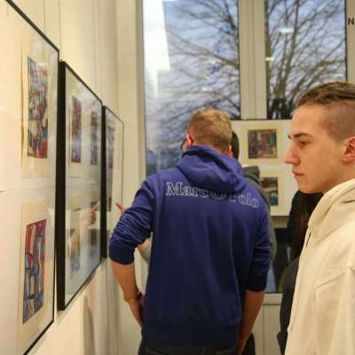 Za nami warsztaty “Ukryj Kleksa” i wernisaż wystawy Collage Roberta Znajomskiego pt „Farba i stare książki”